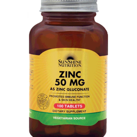 صورة SUNSHINE NUTRITION ZINC 50 MG  100 TABLETS