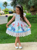 Picture of BABY GIRL BLUE WITH WAITE DRESS