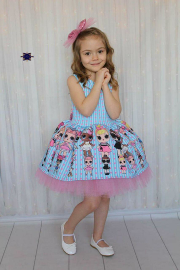 Picture of BABY GIRL BLUE WITH WAITE DRESS - copy