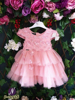 صورة فستان بناتي لون وردي بلمعة 